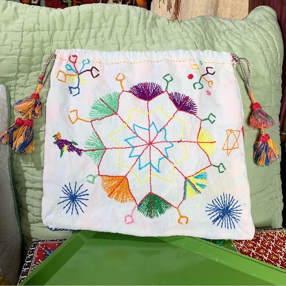 Embroidered Drawstring Bag - Picture 3 of 7